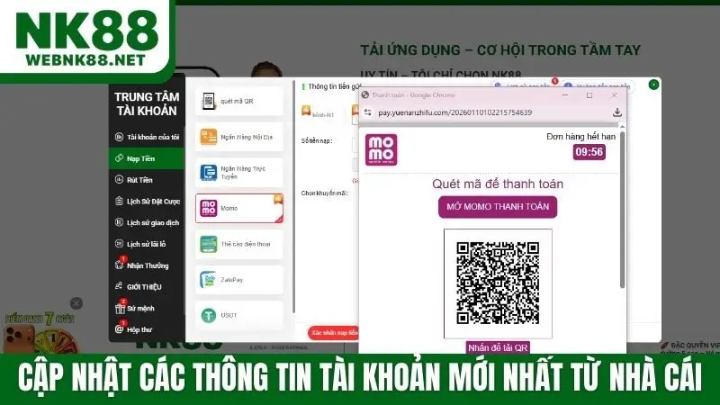 Cập nhật các thông tin tài khoản mới nhất từ nhà cái
